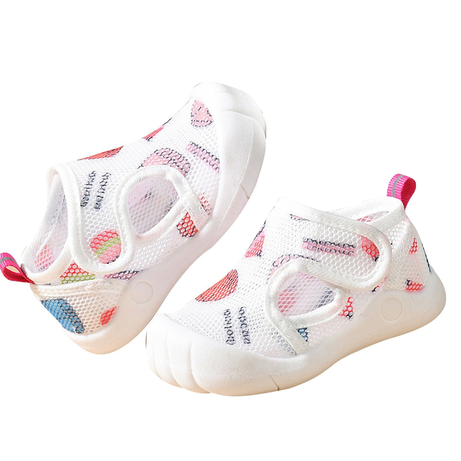 Baby Sandals Girl Summer Shoes Sandals Flat Bottom Non Half Open Toe Breathable Soft Shoes Girls Beach Shoes,Size 12 Months-18 Months